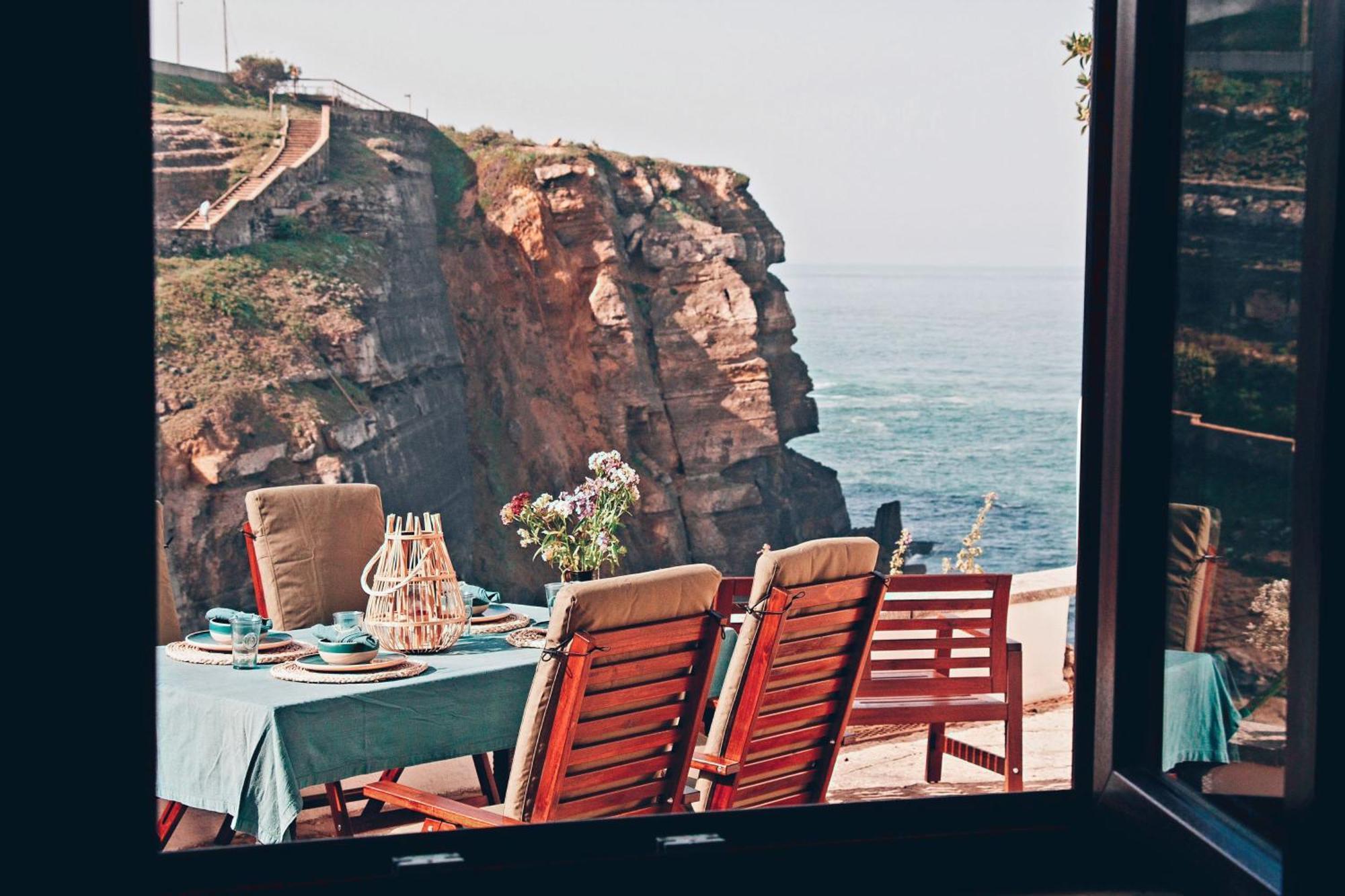 Um Lugar Ao Sol Beach House Azenhas Do Mar Sintra Bagian luar foto